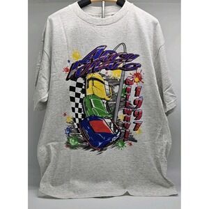 Vintage 90's NASCAR T-shirt Gateway 300 inaugural Two Sided Single Stitch XLarge